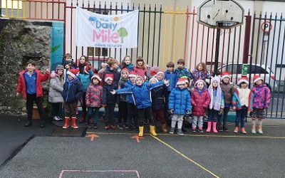Celebration of our Daily Mile Flag!