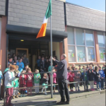 The raising of the Irish Flag on Proclamation Day