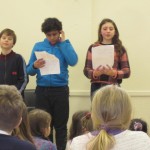 Some of the Senior children reading the Proclamation